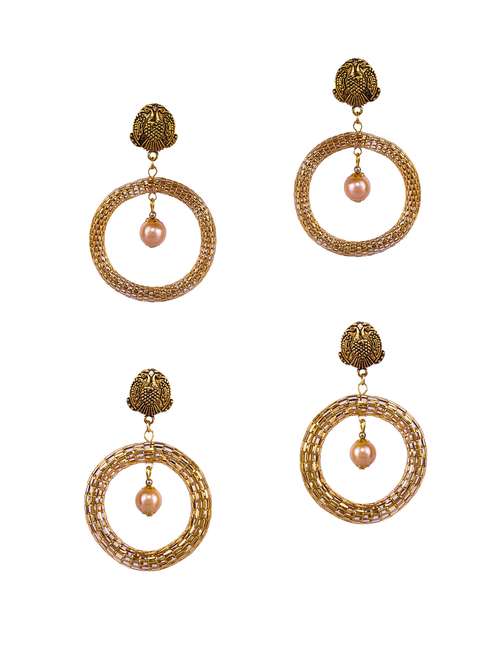 gold tone chandballi earring - 16697564 - Standard Image - 0
