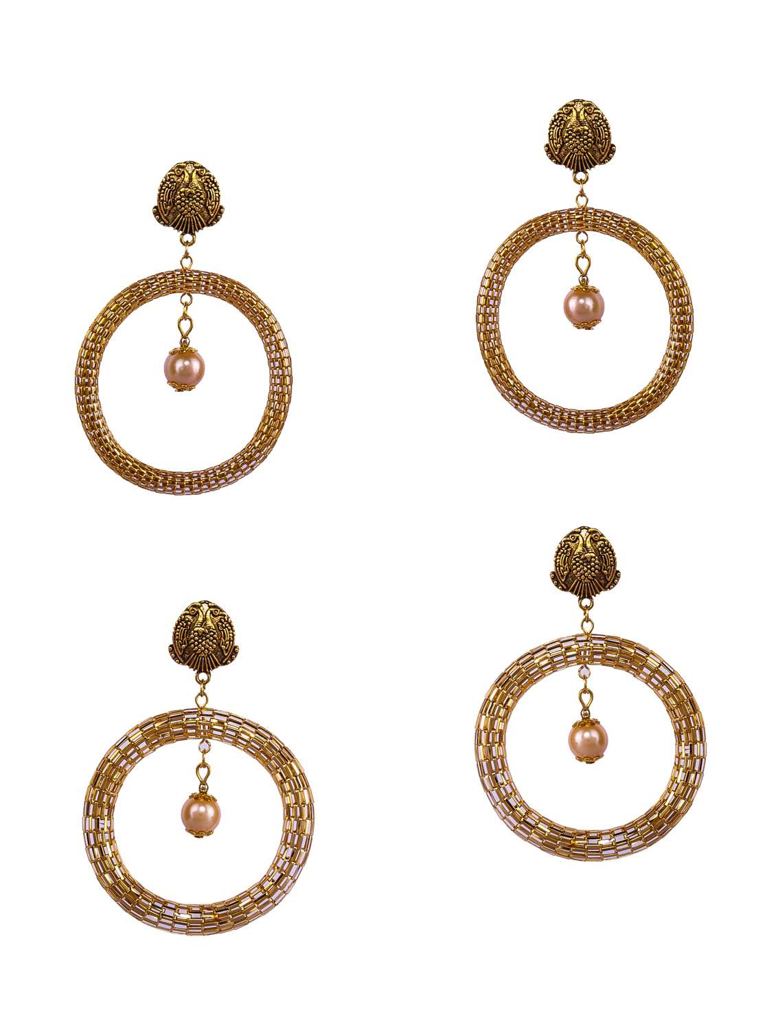 gold tone chandballi earring - 16697565 - Zoom Image - 0