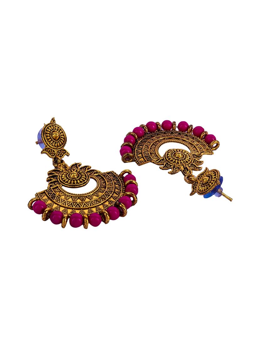 multi colored gold plated drop earring - 16697566 - Standard Image - 2
