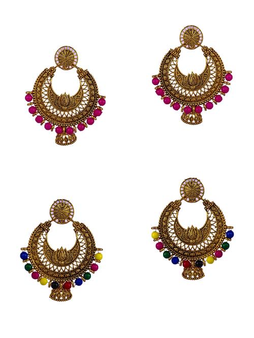 multi colored gold plated combo's. earring - 16697575 -  Standard Image - 0