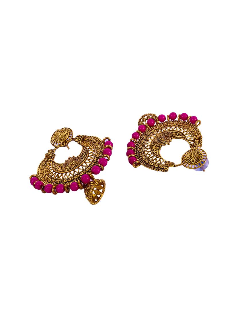 multi colored gold plated drop earring - 16697576 - Standard Image - 2