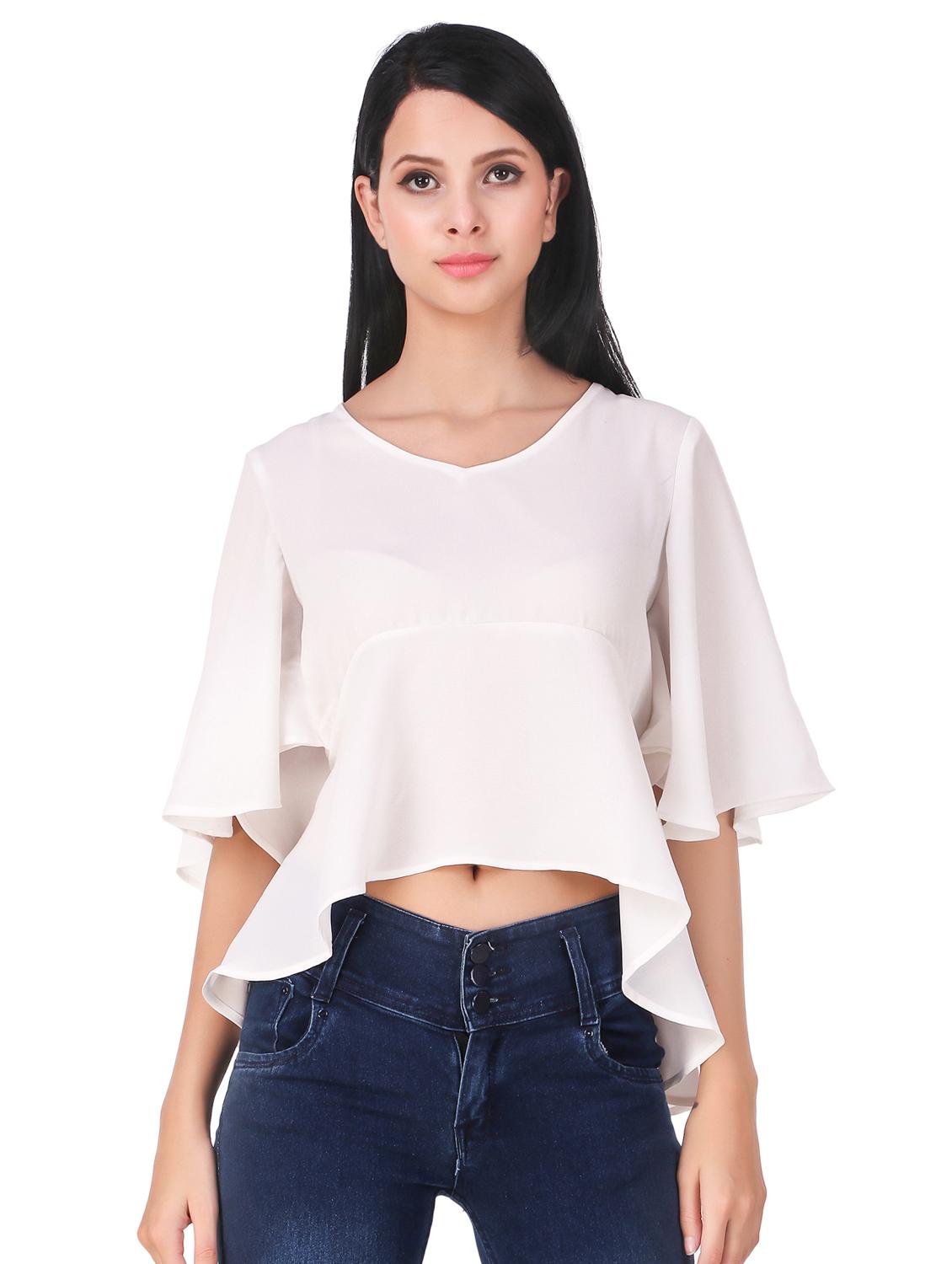 women's asymmetric v neck top - 16698339 -  Zoom Image - 0