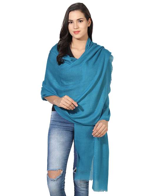 blue wool stole - 16698843 -  Standard Image - 0