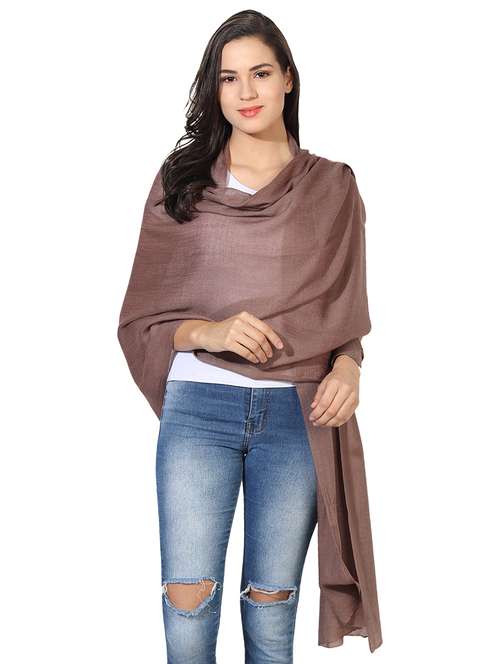 brown wool stole - 16698851 - Standard Image - 0