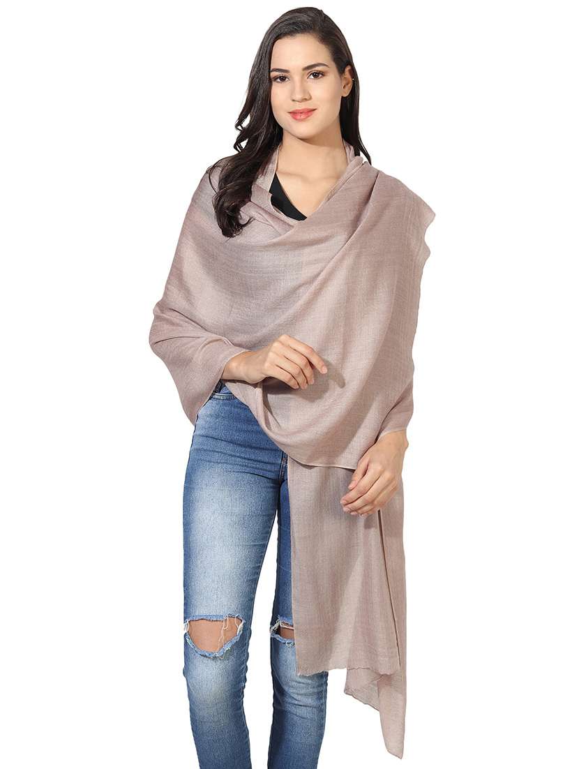 beige wool stole
