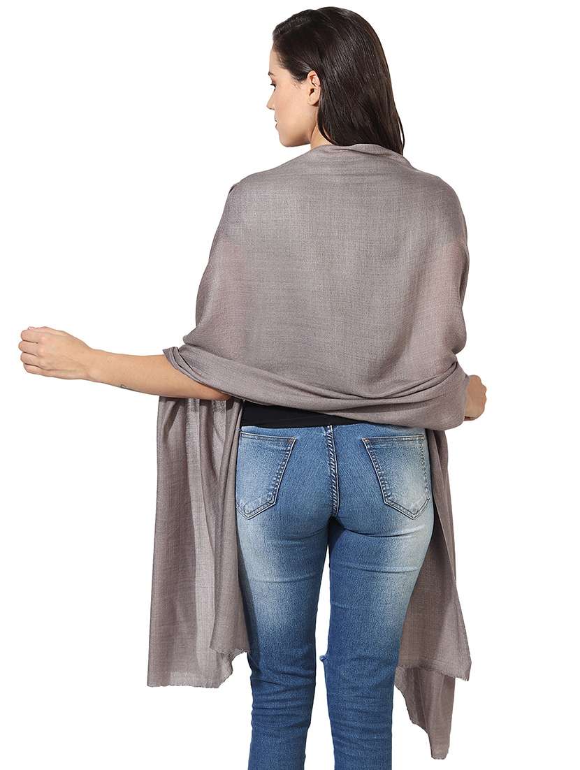 women's solid print stole - 16698854 - Standard Image - 2