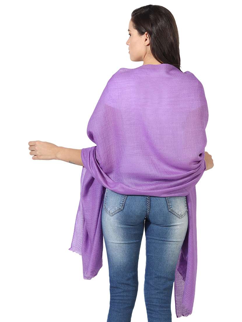 women's solid print stole - 16698856 - Standard Image - 2