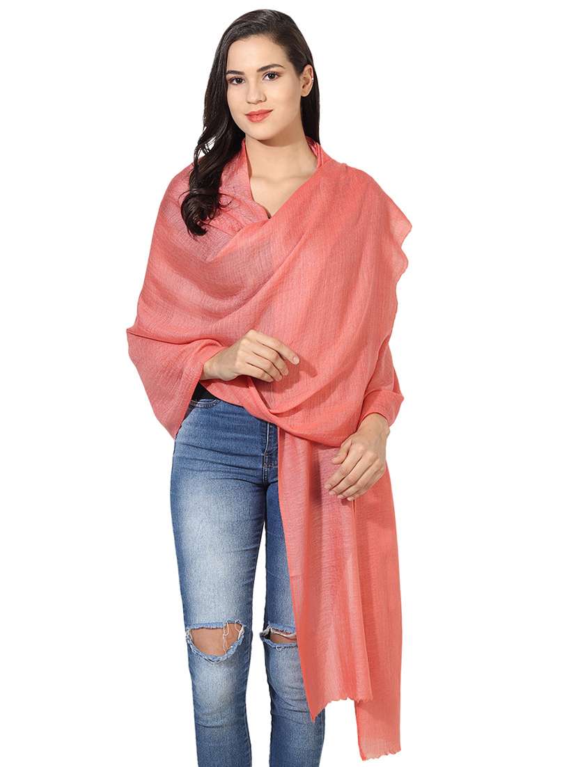 pink wool stole