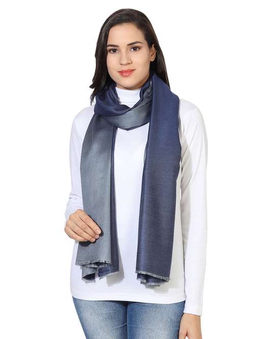 blue modal silk stole - 16698895 - Standard Image - 0