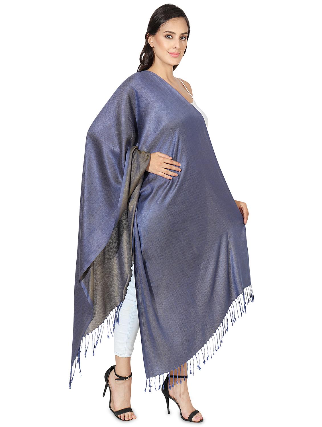 blue viscose stole - 16698907 - Standard Image - 2