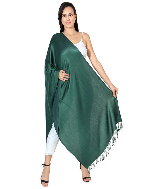 green viscose stole - 16698918 - Standard Image - 0