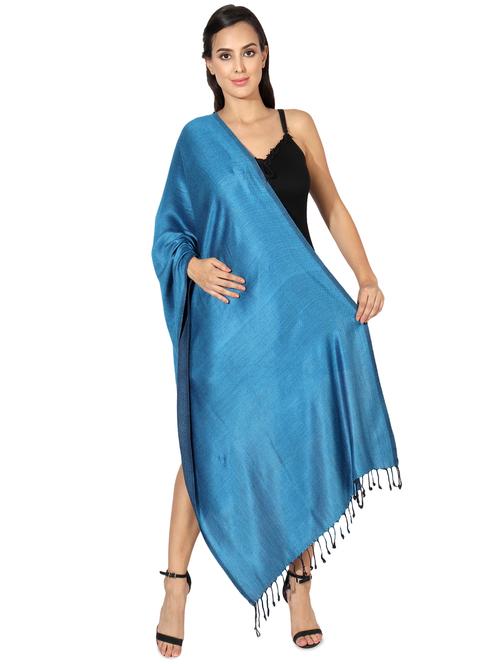 blue viscose stole - 16698923 -  Standard Image - 0