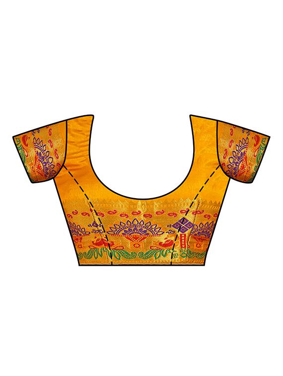 turquoise kanjivaram saree with blouse - 16699104 - Standard Image - 2