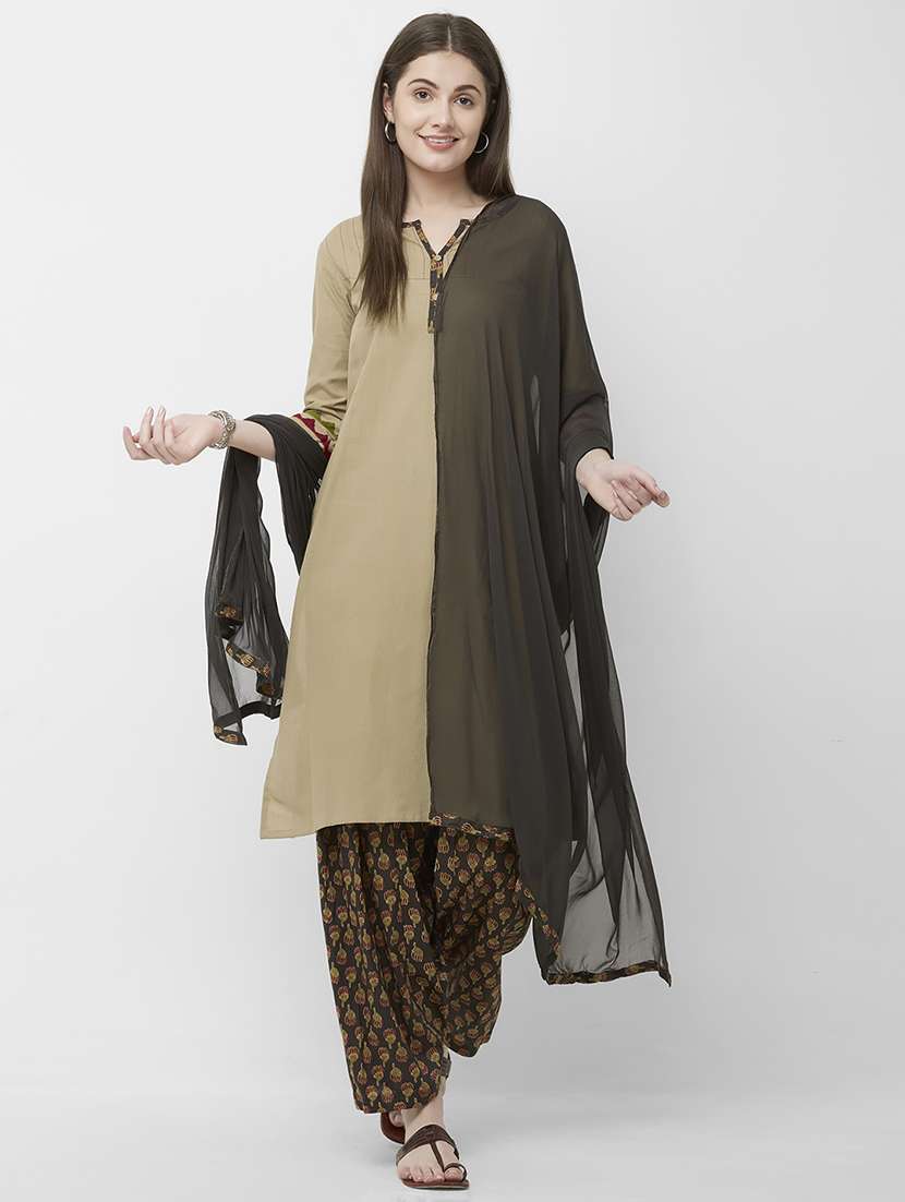 solid kurta salwar set