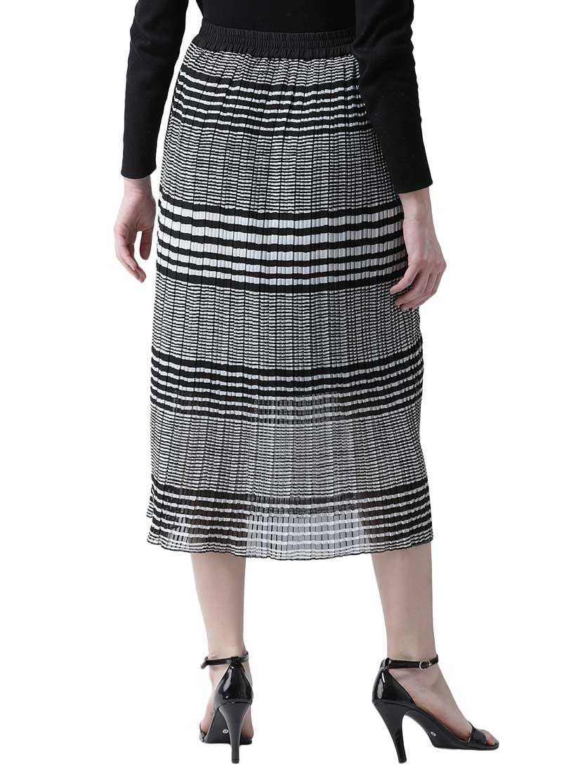 high rise striped pleated skirt - 16699845 - Standard Image - 2