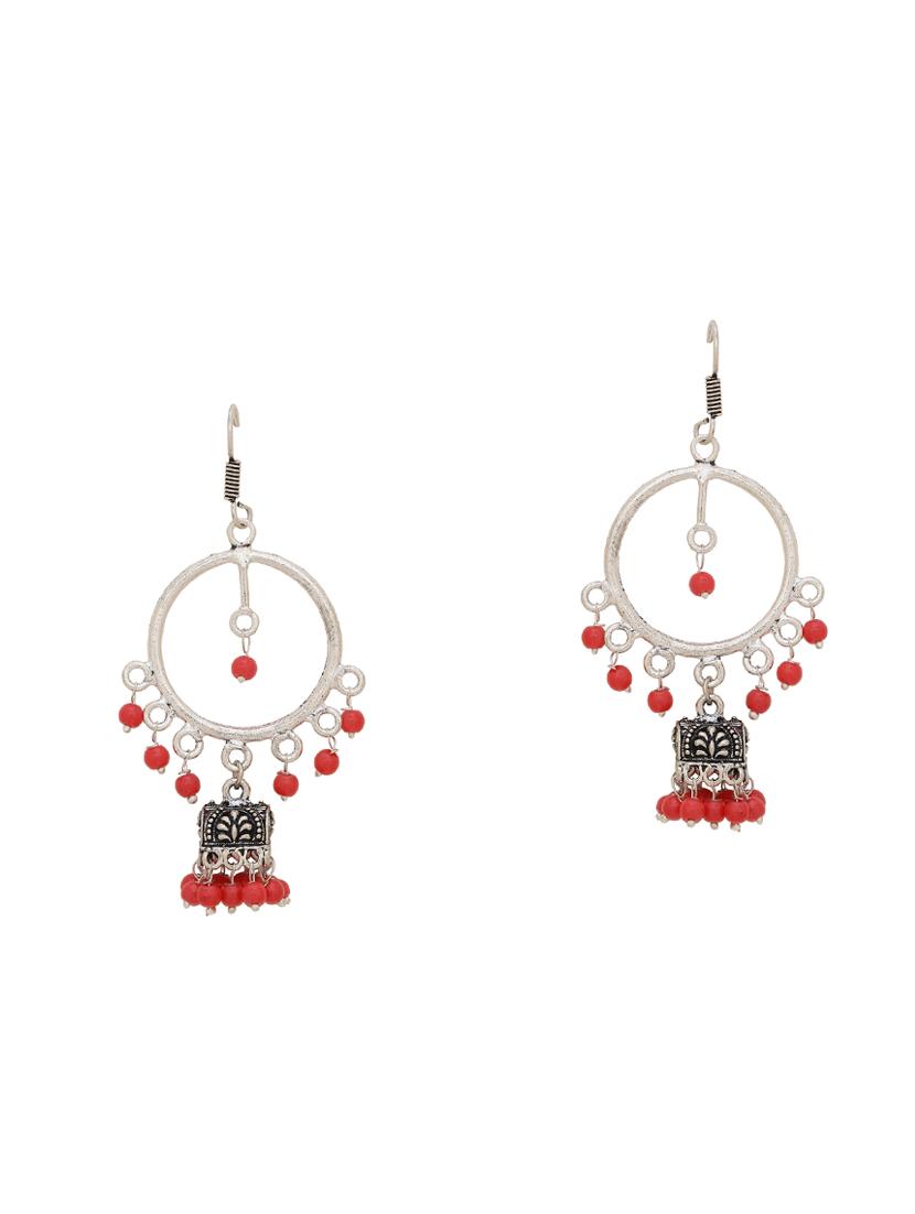 silver brass chandballi earring - 16700055 -  Zoom Image - 0