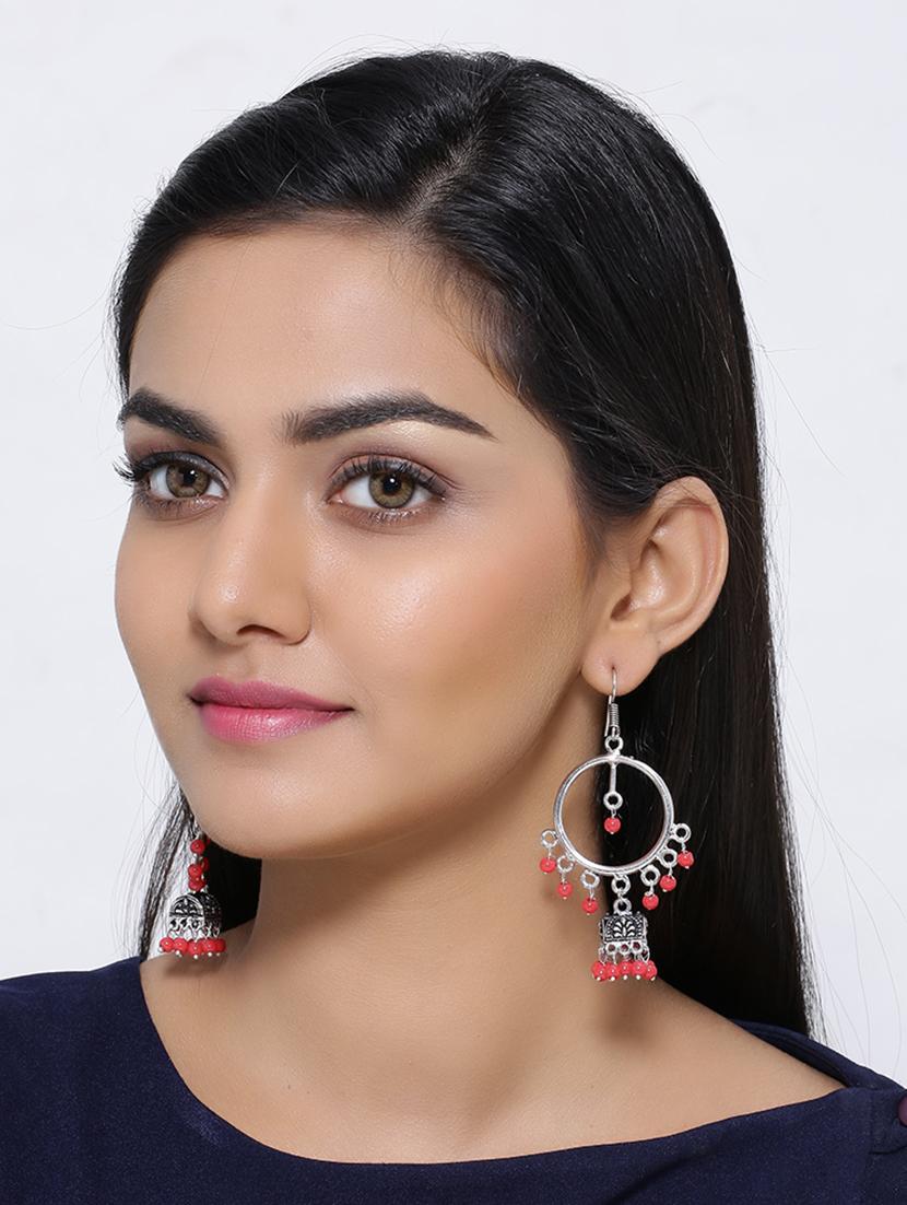 silver brass chandballi earring - 16700055 - Standard Image - 2