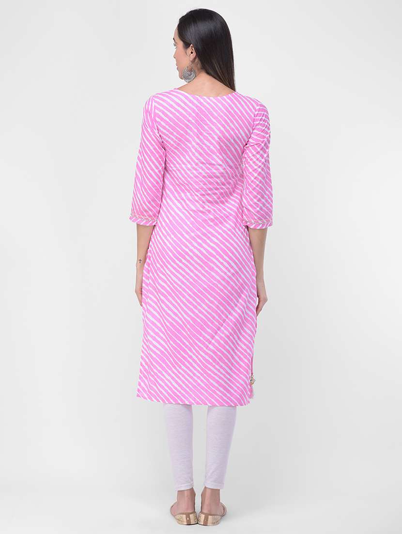 leheriya straight kurta - 16700091 - Standard Image - 2