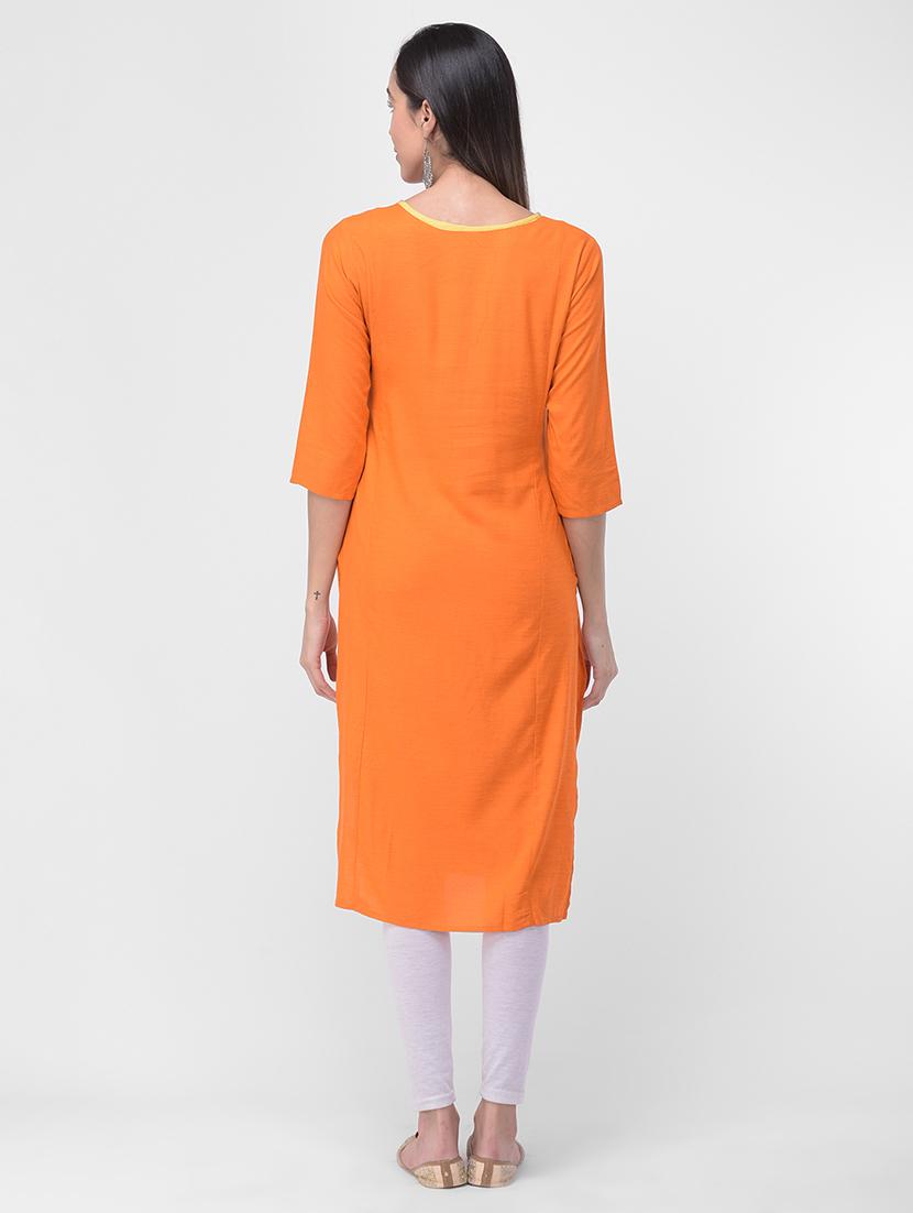 embroidered straight kurta - 16700092 - Standard Image - 2