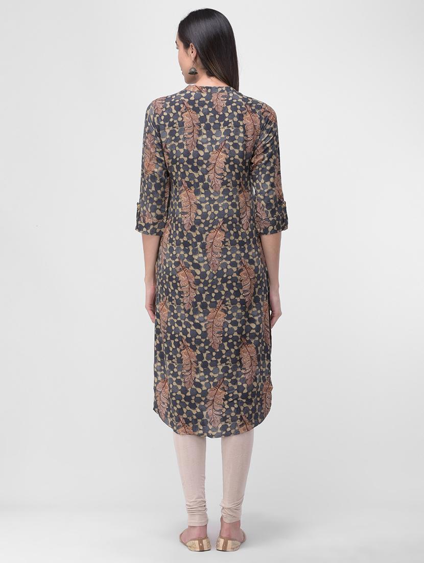 printed straight kurta - 16700109 - Standard Image - 2