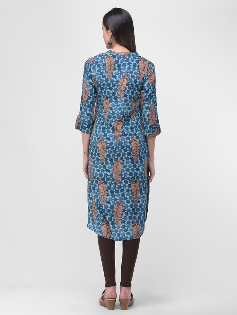 printed straight kurta - 16700110 - Standard Image - 2