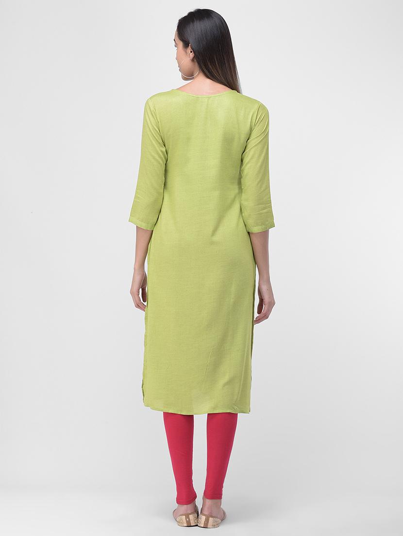 embroidered straight kurta - 16700132 - Standard Image - 2