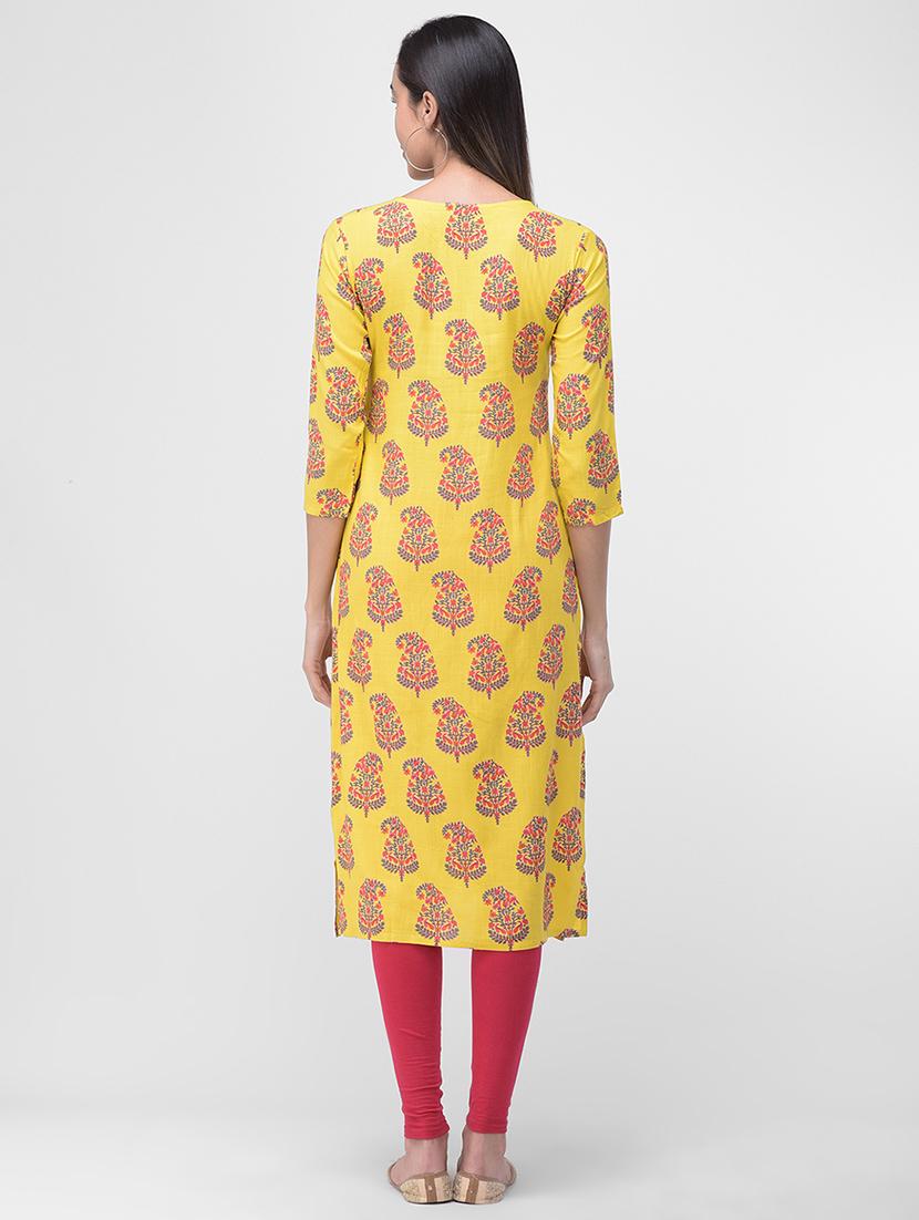 paisley straight kurta - 16700136 - Standard Image - 2
