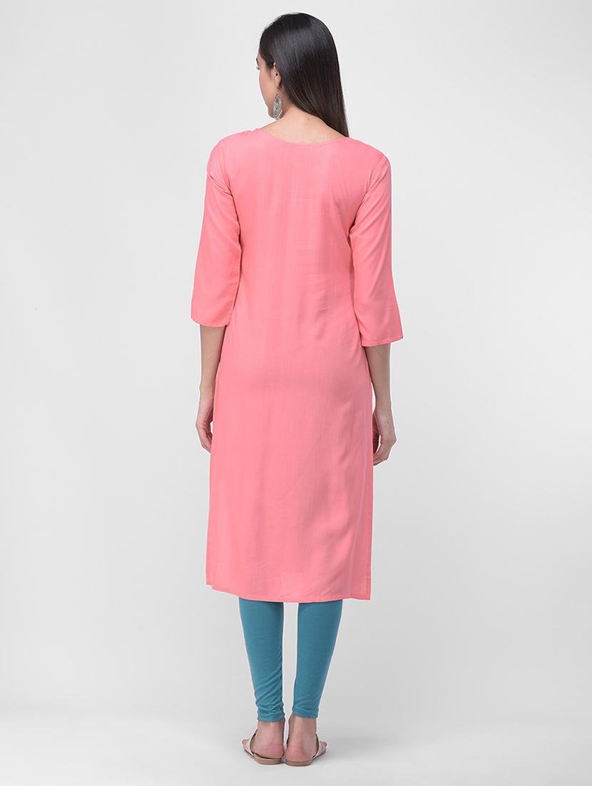 embroidered straight kurta - 16700145 - Standard Image - 2