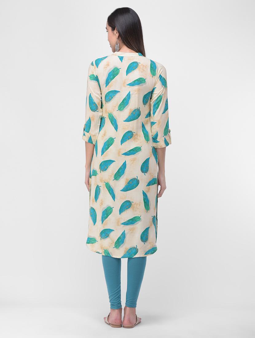 printed straight kurta - 16700147 - Standard Image - 2