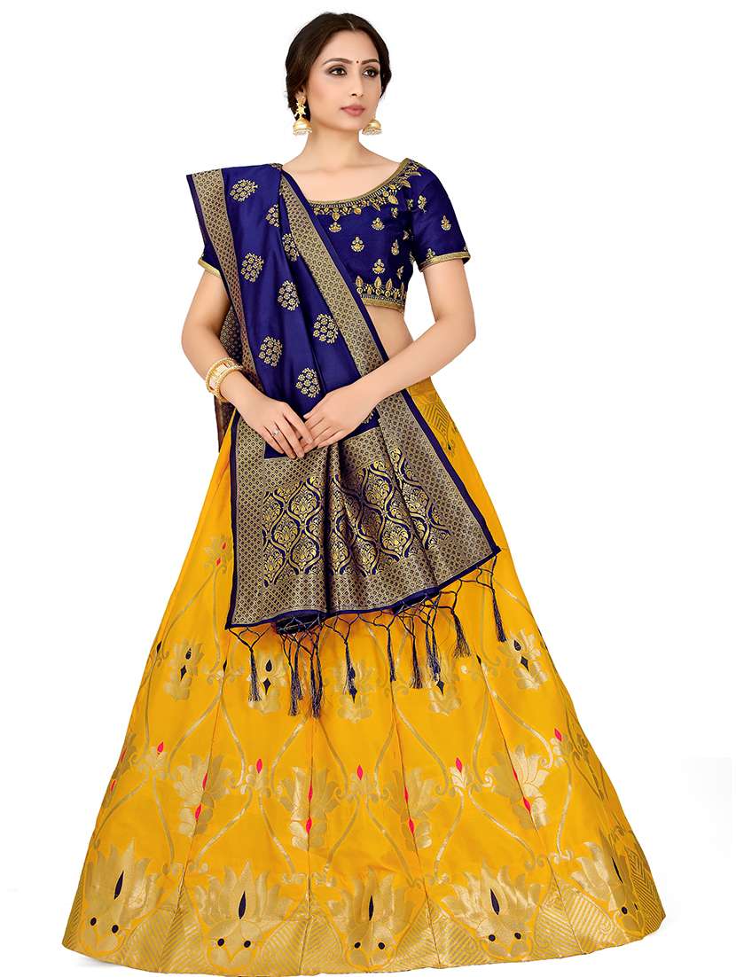 foil print contrast kalidar lehenga