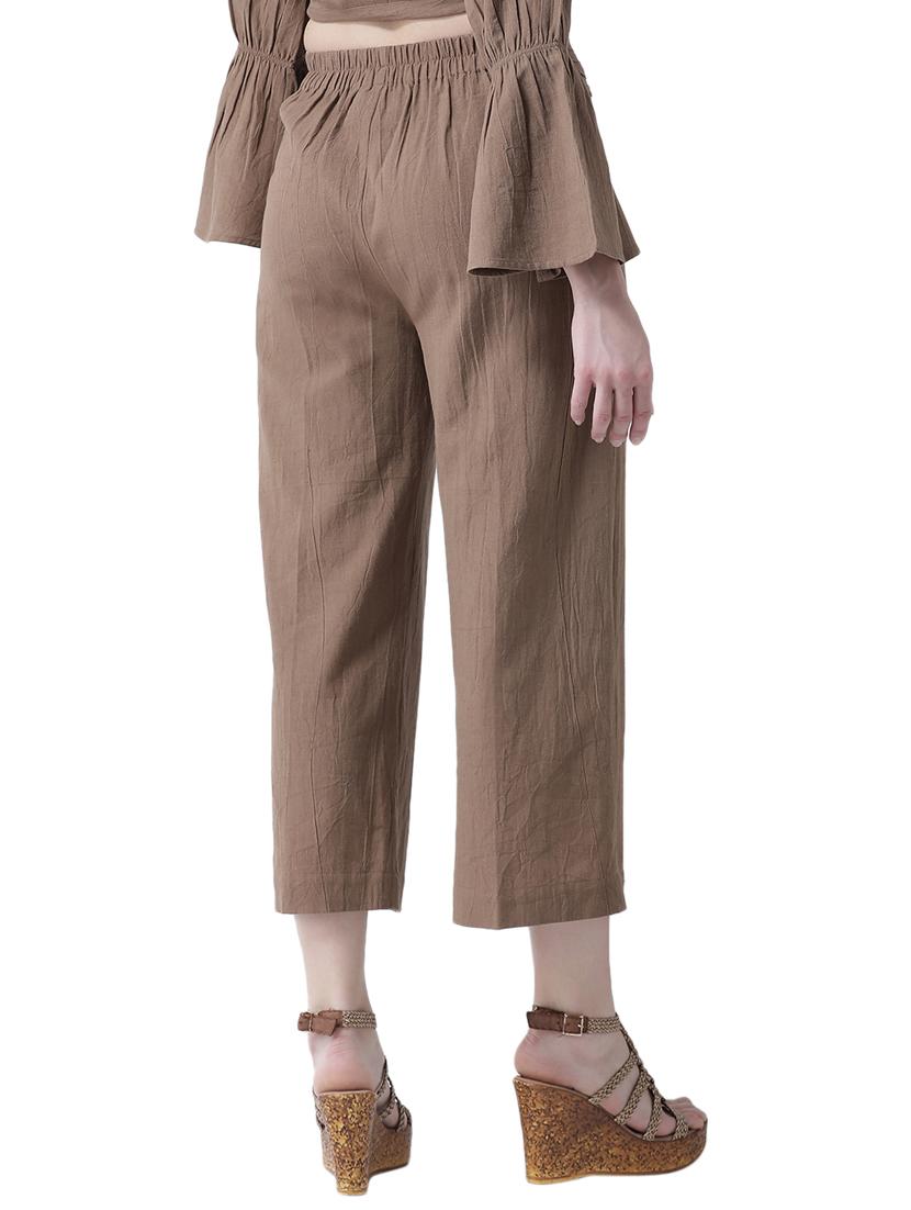 tie front pleated trouser - 16700385 - Standard Image - 2
