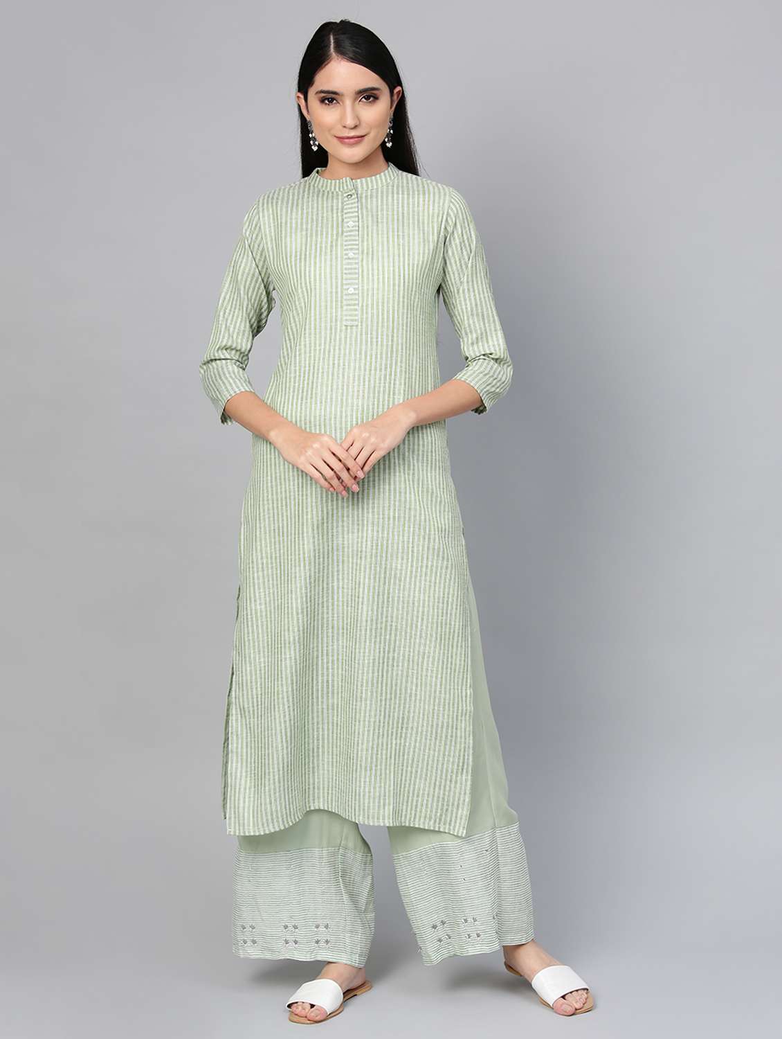 striped straight kurta