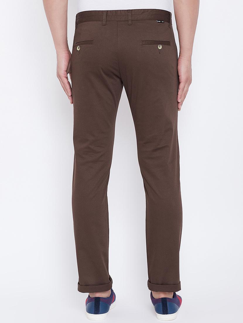 brown solid chinos - 16702289 - Standard Image - 2