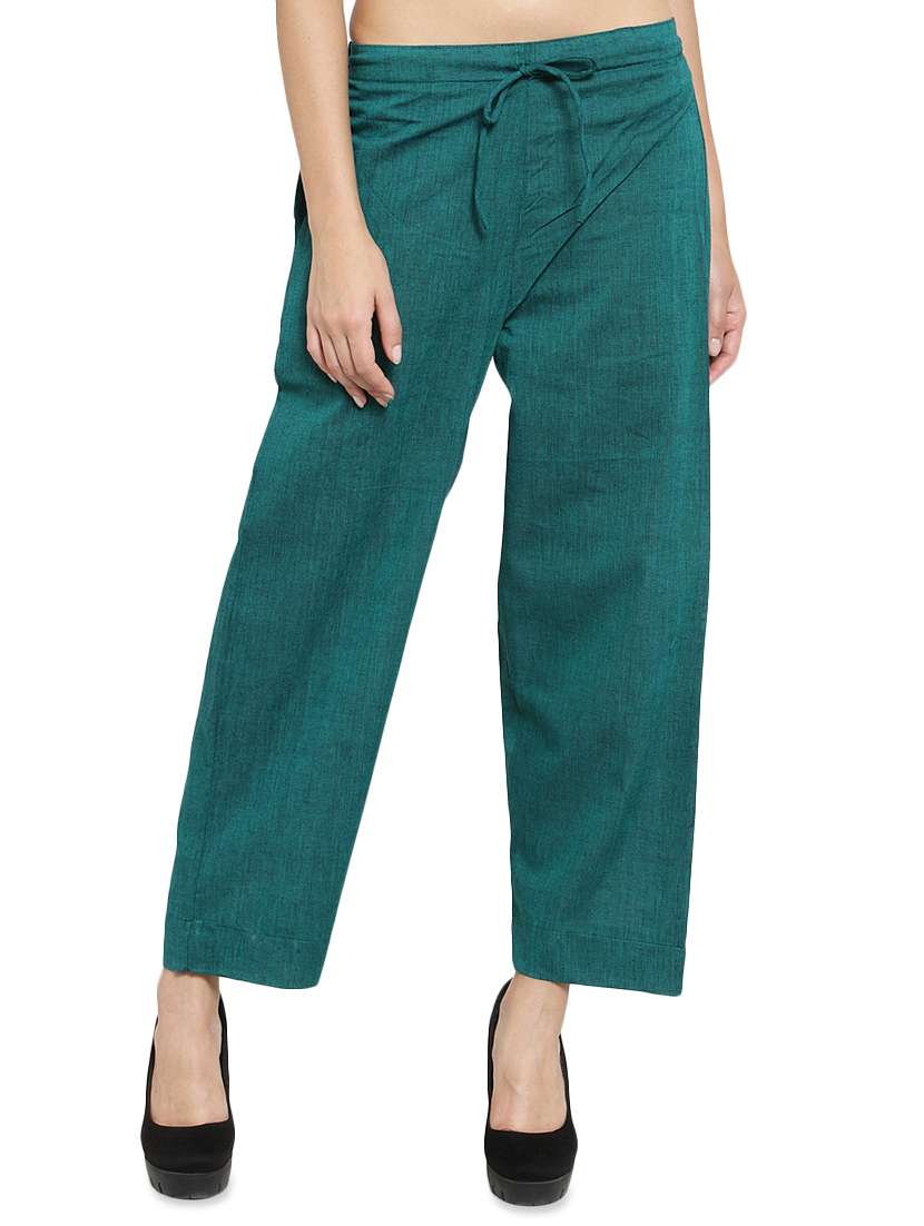 solid flat front tailored pants
