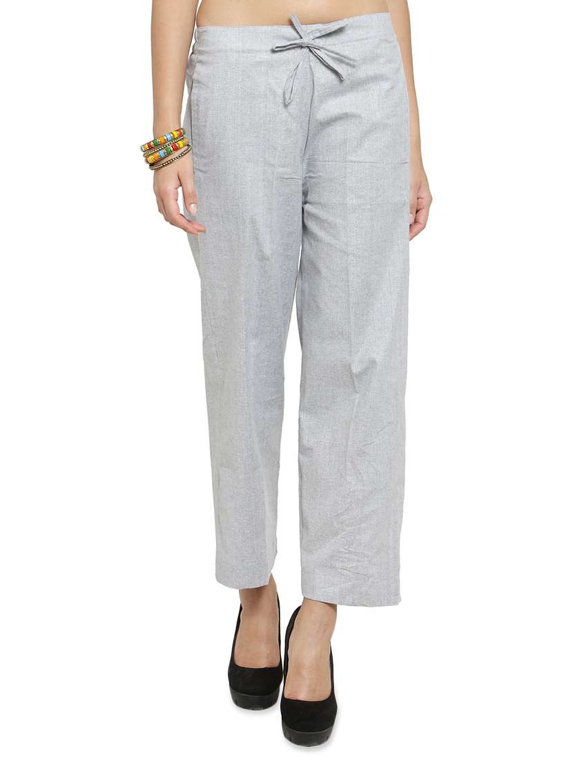 solid flat front tailored pants