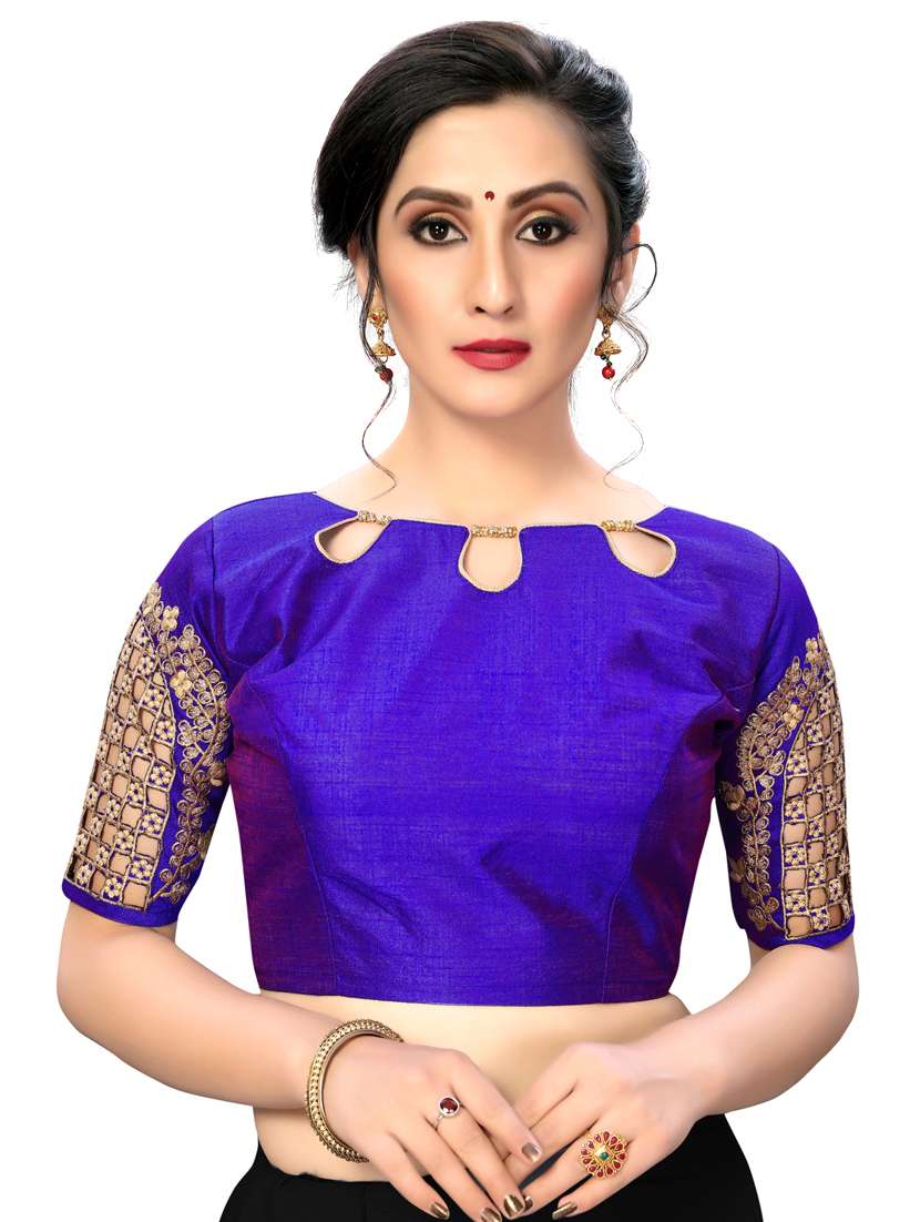 solid embroidered blouse