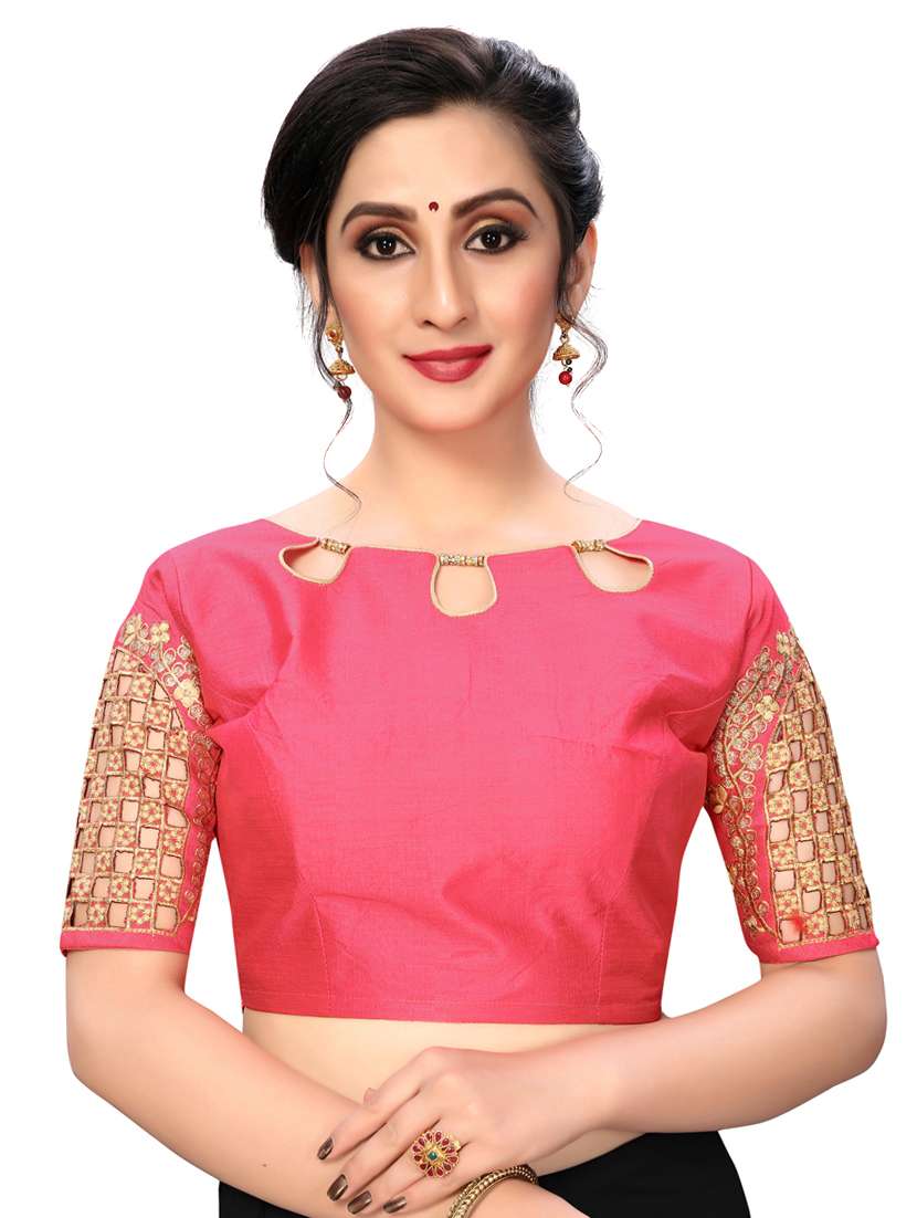 solid embroidered blouse