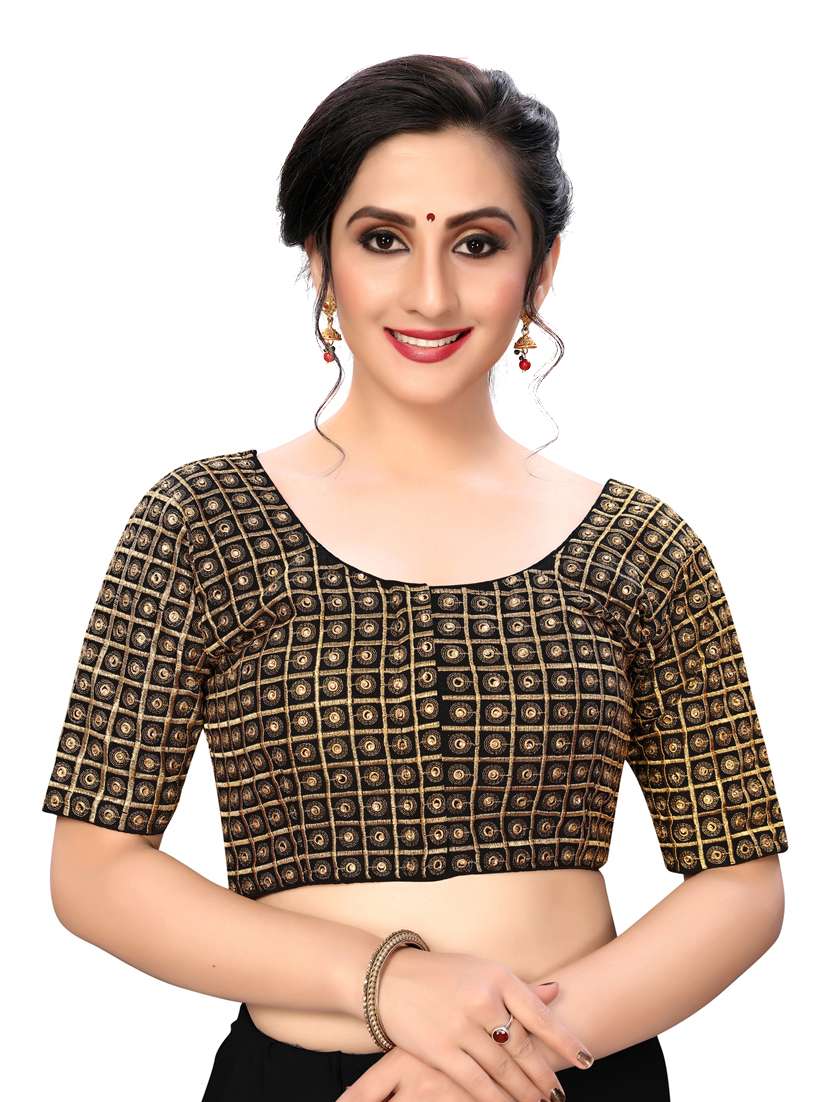 solid embroidered blouse