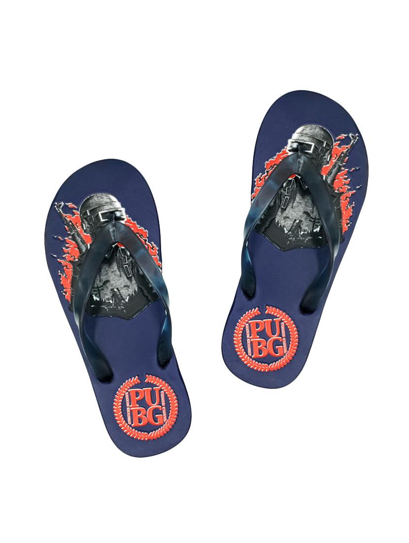 navy rubber toe separator flip flops - 16704281 - Zoom Image - 0