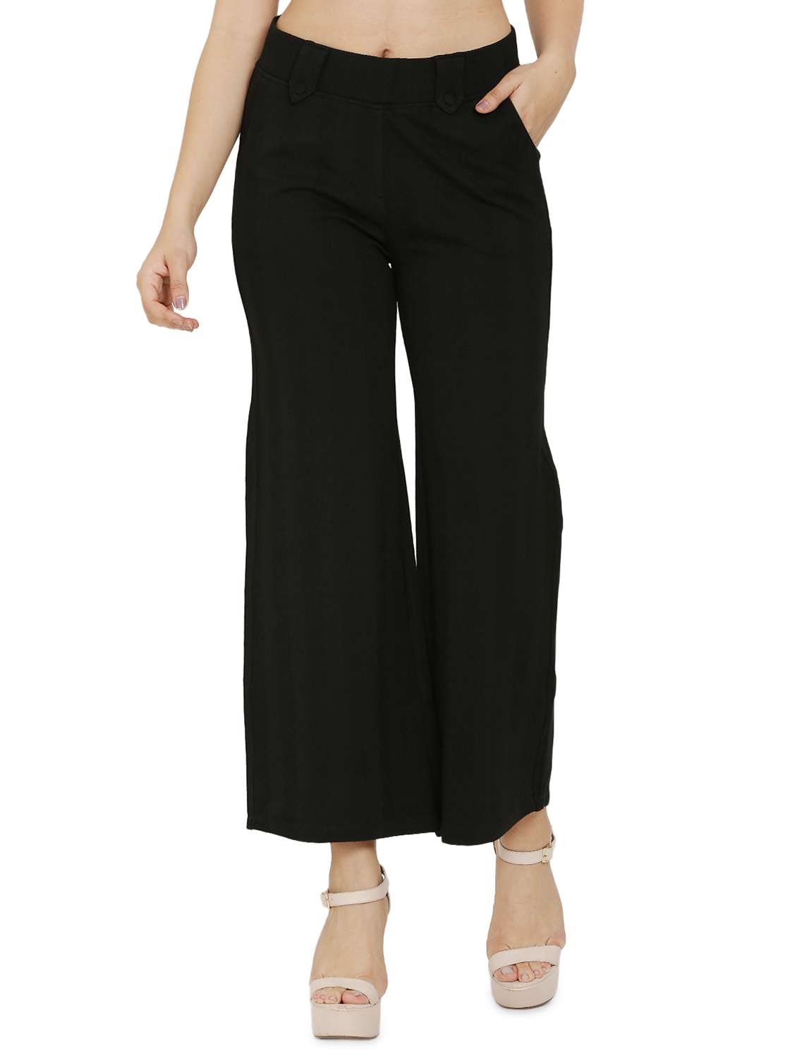 high rise wide leg trouser