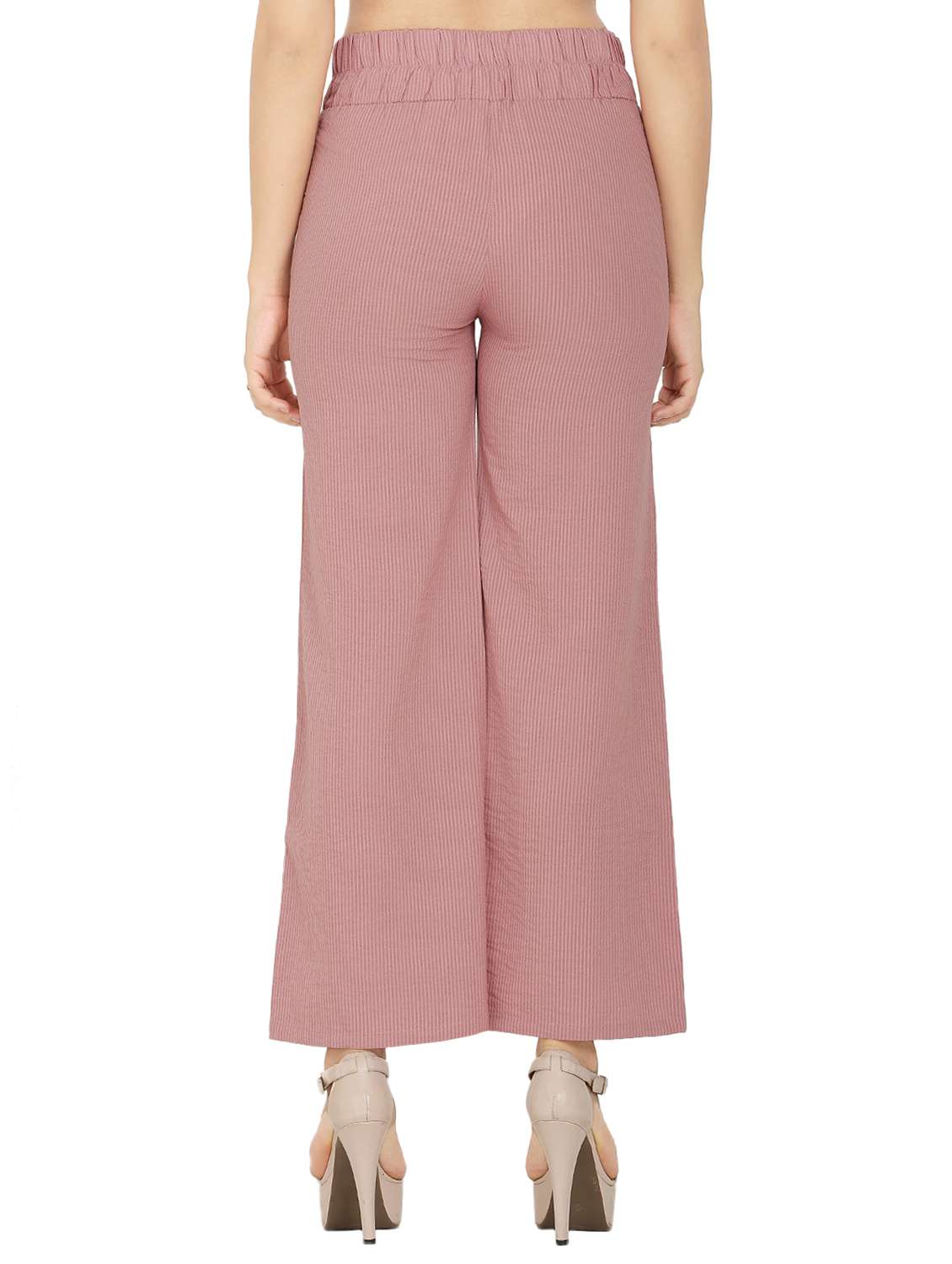 tie front striped wide leg trouser - 16704344 - Standard Image - 2