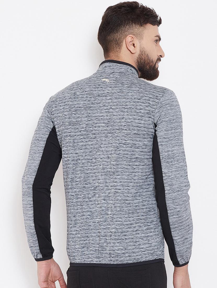 grey self design casual jacket - 16704354 - Standard Image - 2