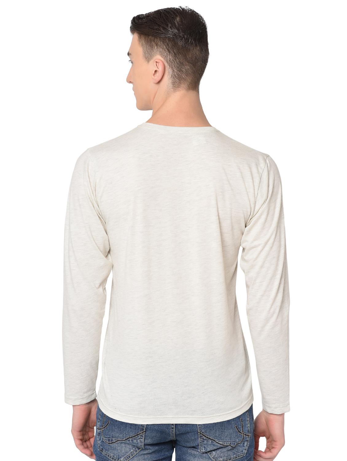 beige solid t-shirt - 16704437 - Standard Image - 2