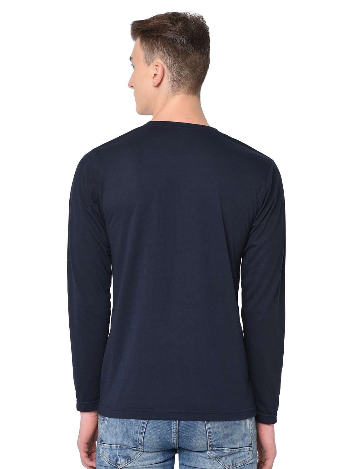 navy blue solid t-shirt - 16704439 -  Standard Image - 2