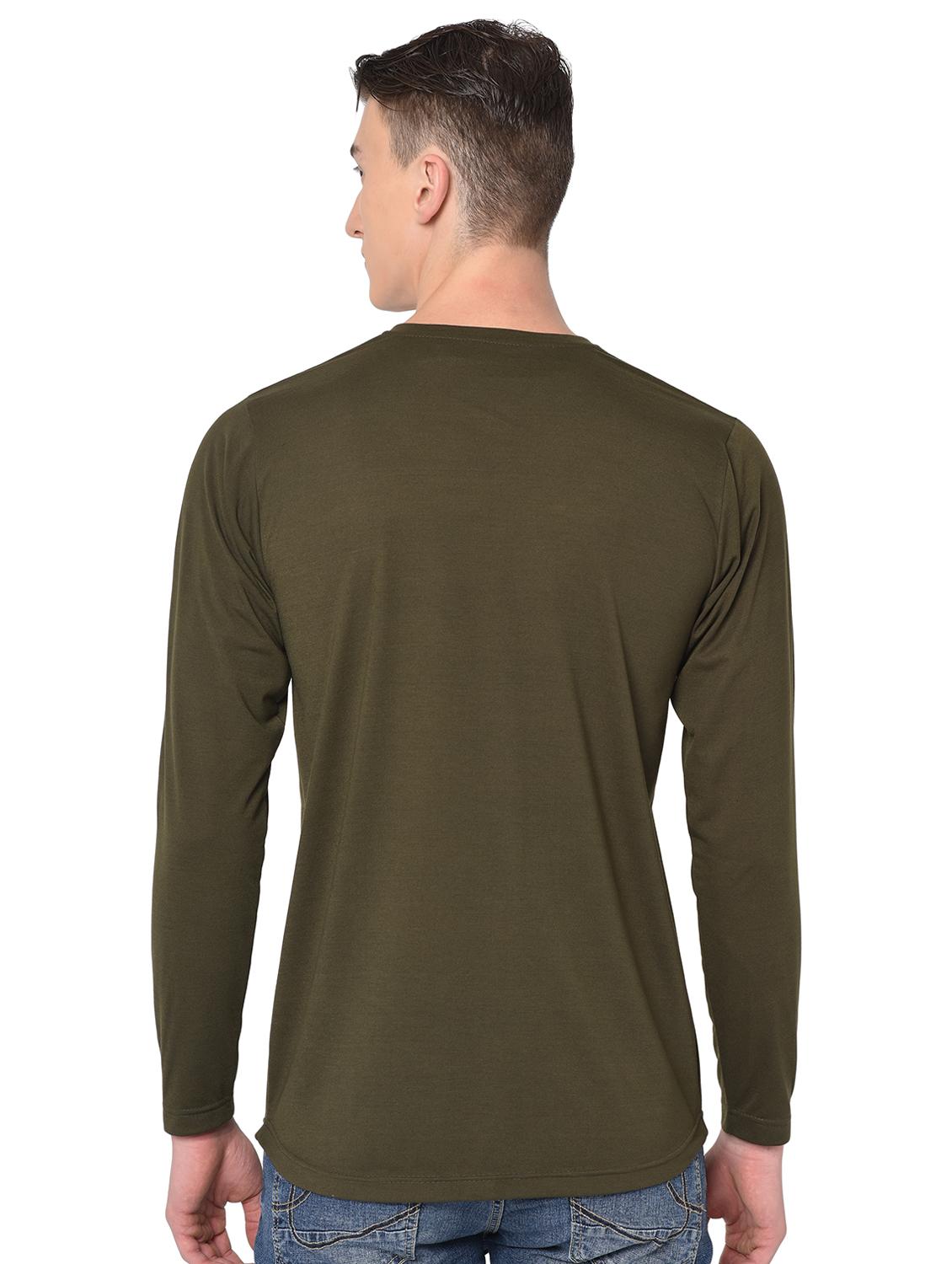olive green solid t-shirt - 16704441 - Standard Image - 2