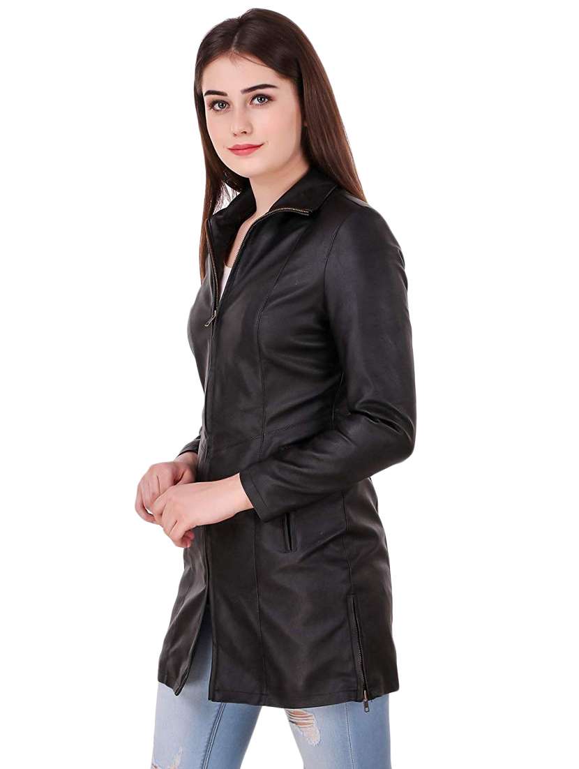 shirt collar leather/leatherette jacket - 16704562 -  Standard Image - 2