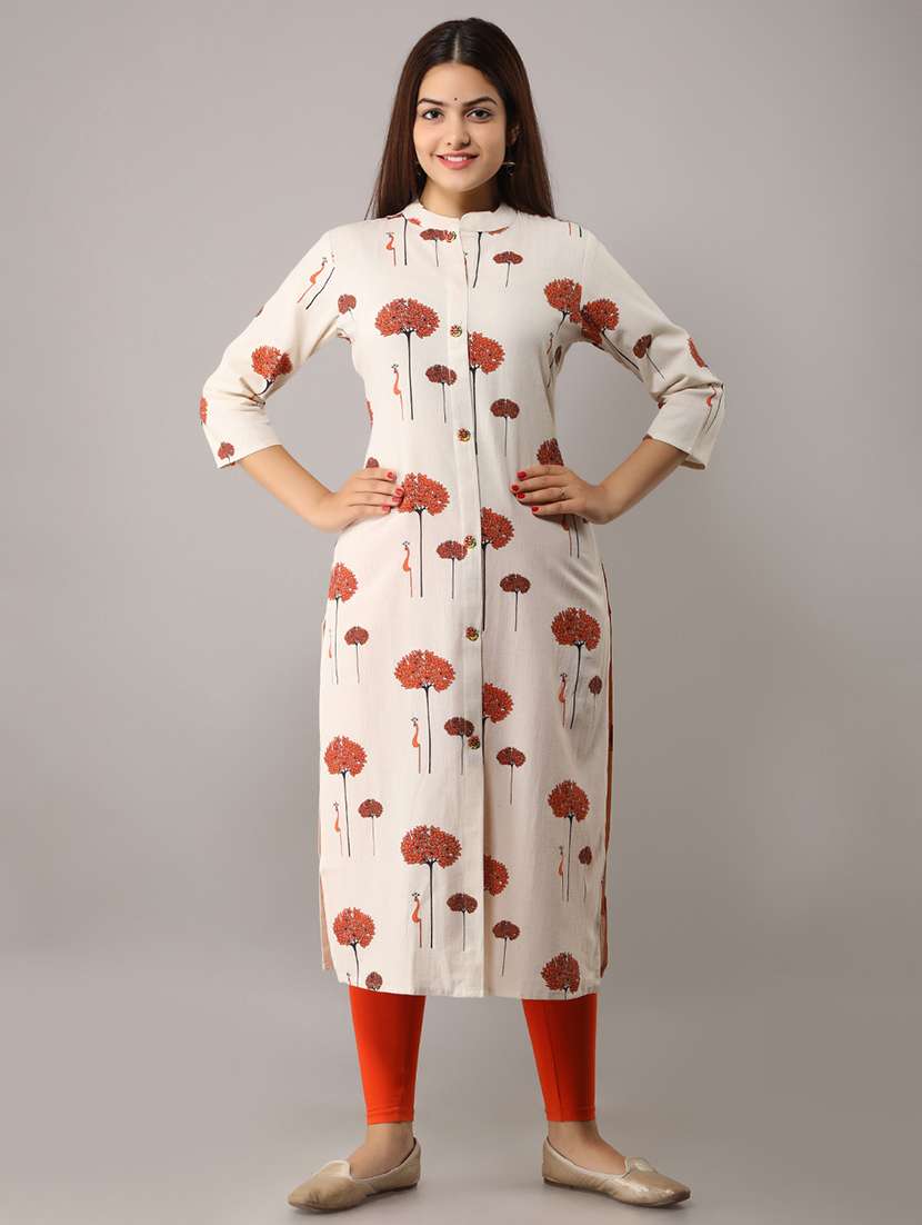 floral straight kurta