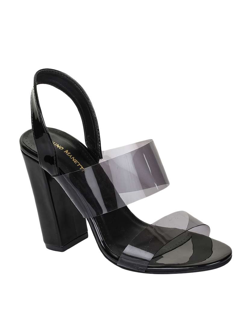 black back strap sandals