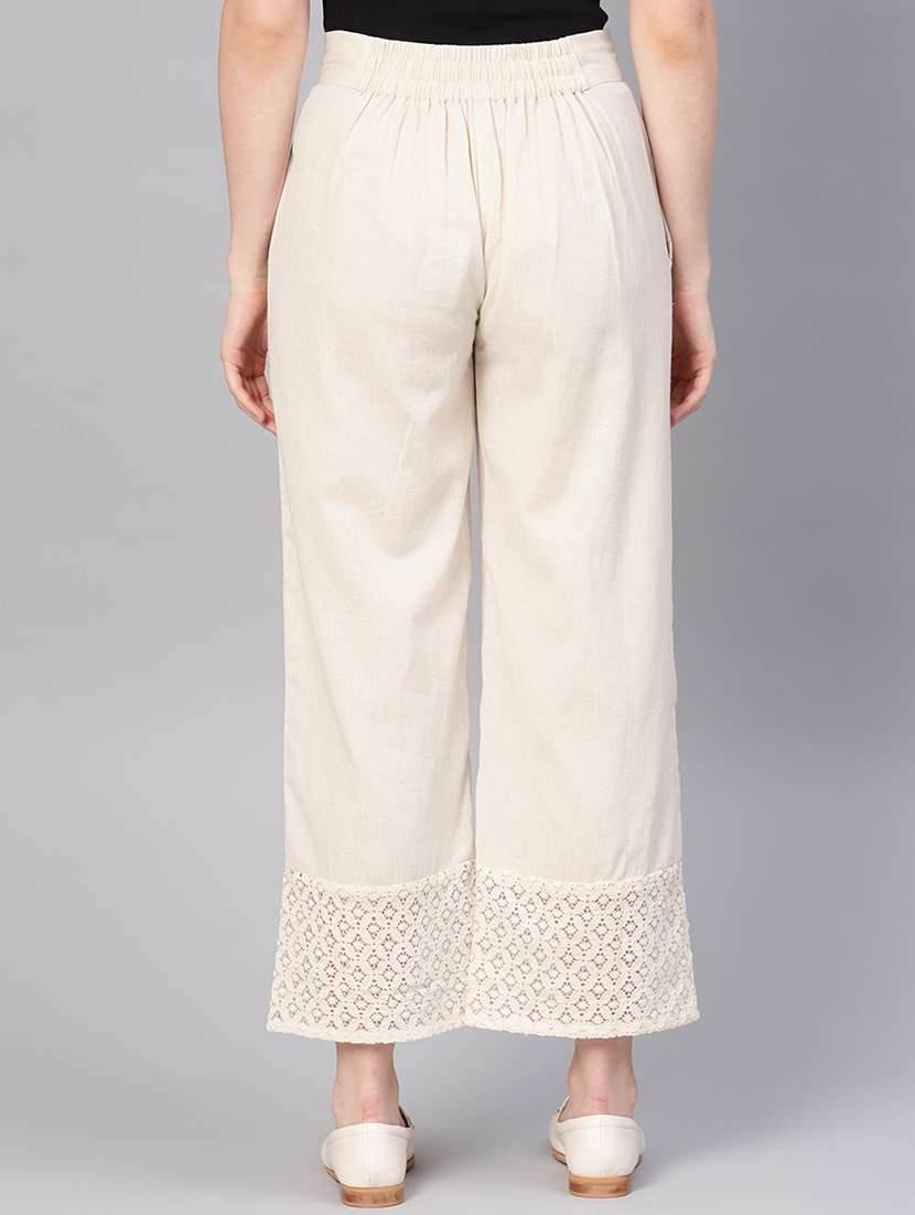 women solid wide leg pants - 16710653 - Standard Image - 2