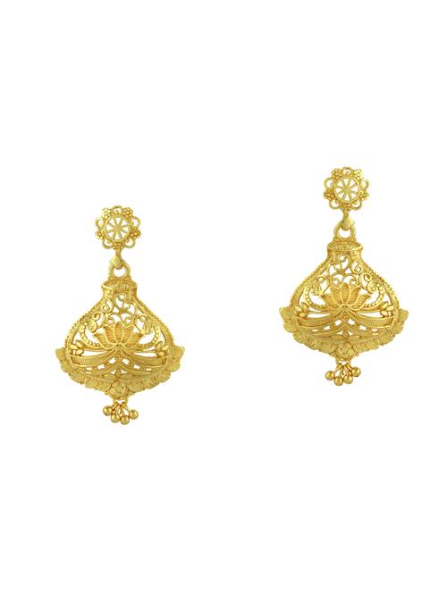 gold brass chandellier earring - 16711459 - Standard Image - 0